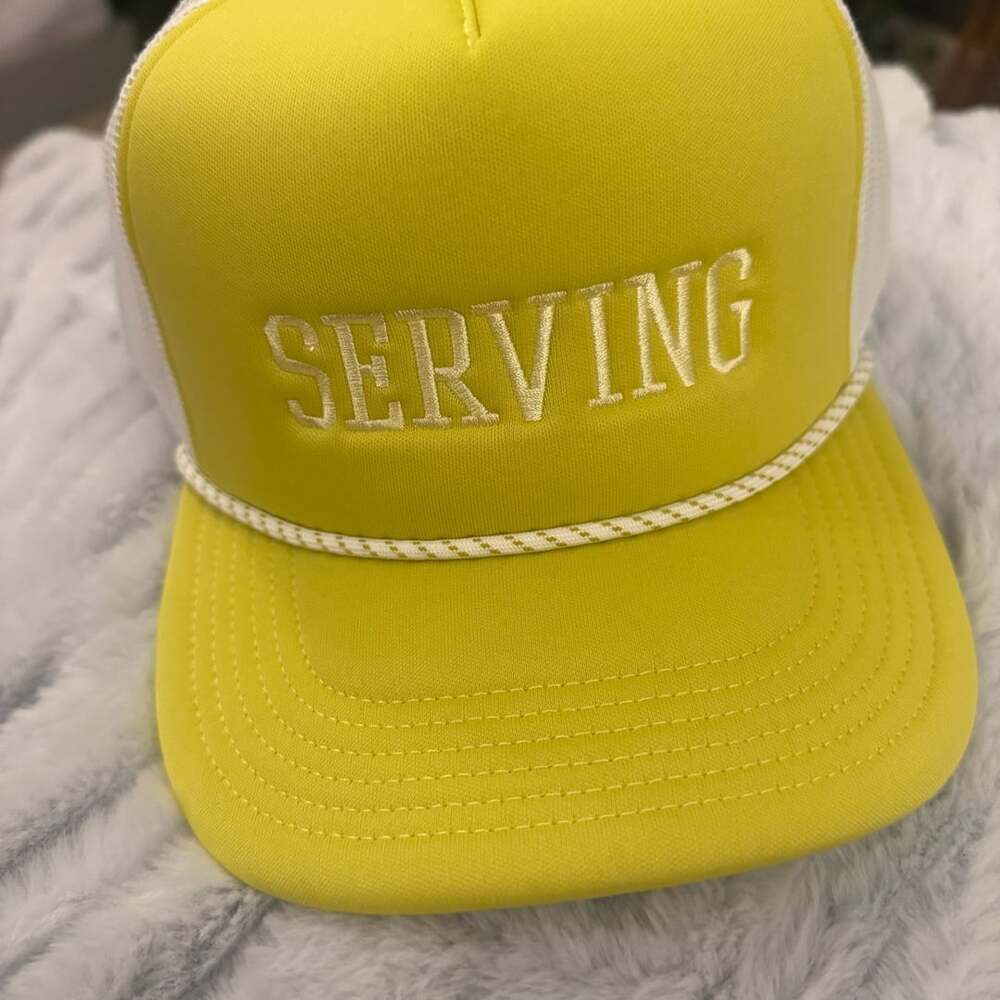Offline by Aerie Trucker Hat Size O/S Yellow Serving